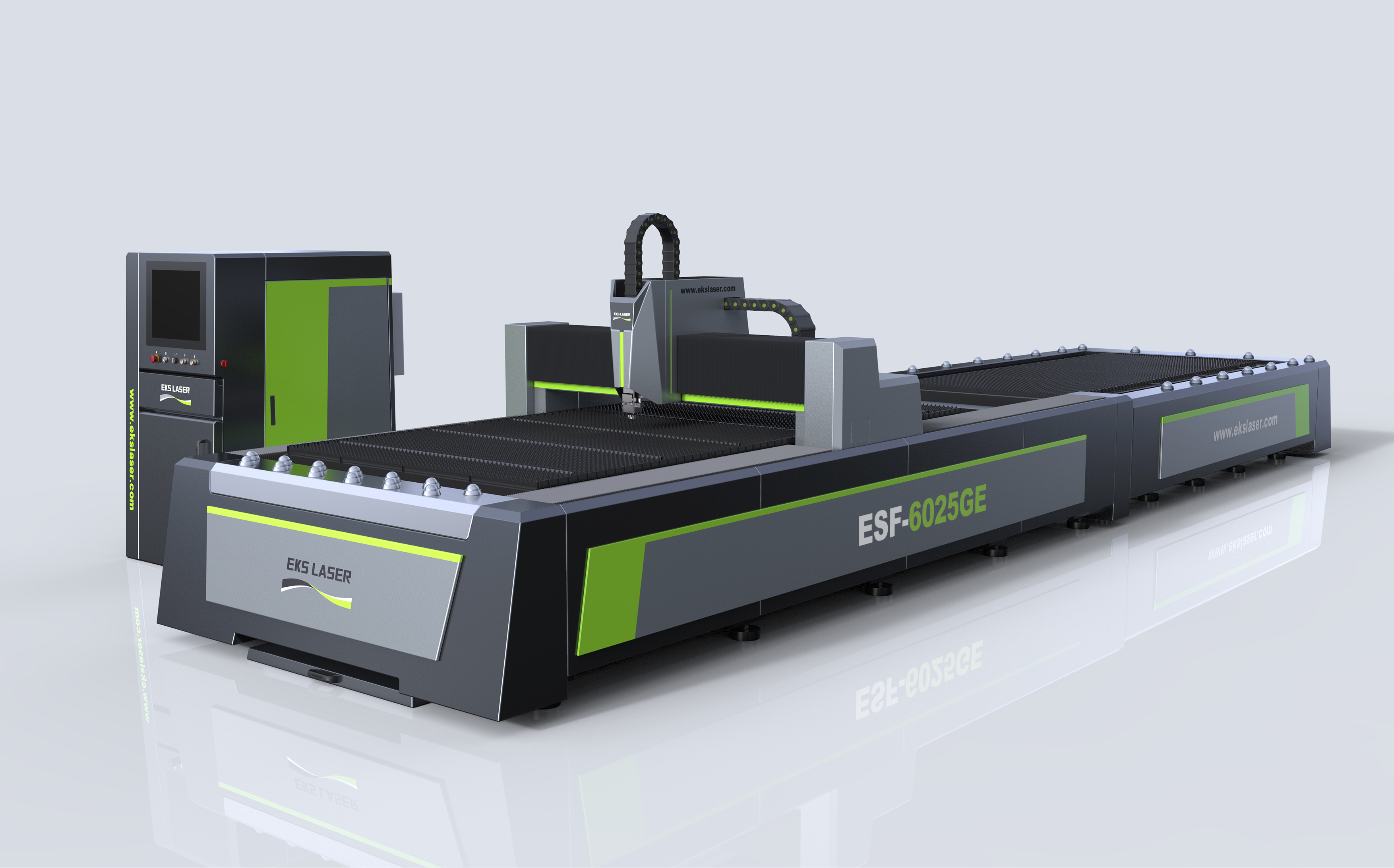 Double table fiber laser cutting machine for hardware cabinet