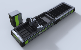 Large-format dual-platform CNC laser cutting machine for plates