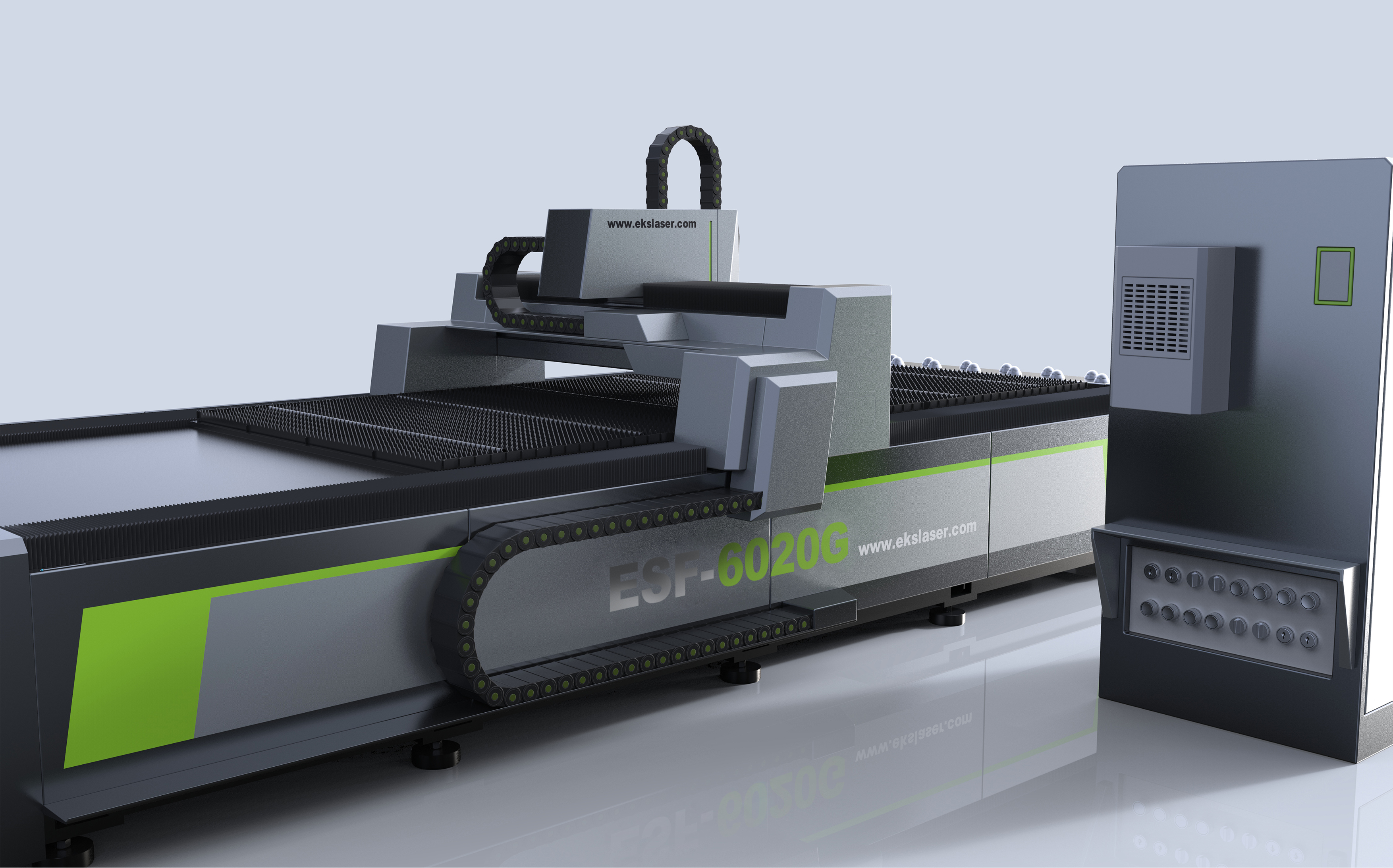 Large format high efficiency precision fiber laser cutting machine