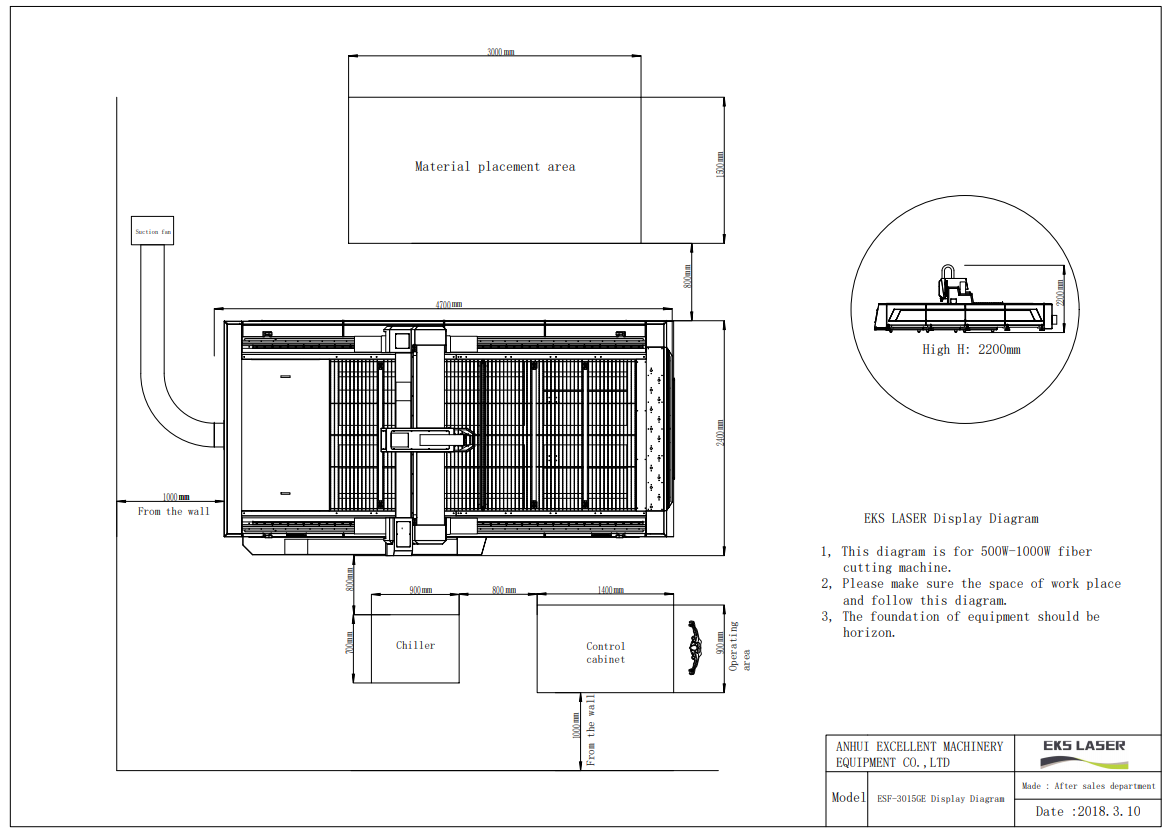 3015C Laser Machine Layout